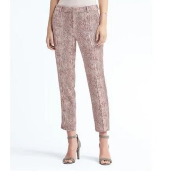 Banana Republic Avery Fit Snake Print Pant – Size 0 – NWT S - Picture 1 of 3
